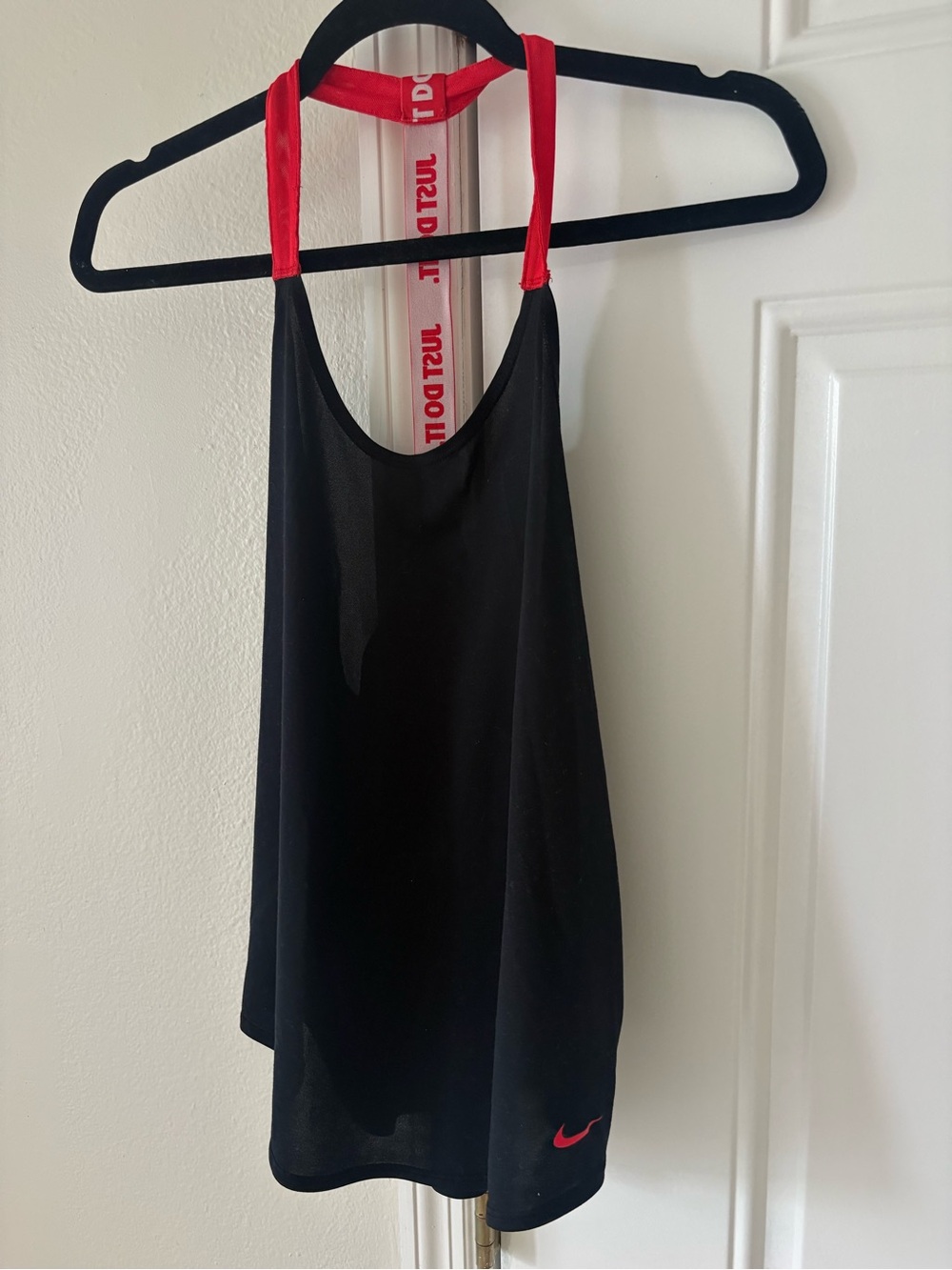 Nike Black Tank Top with Red Straps